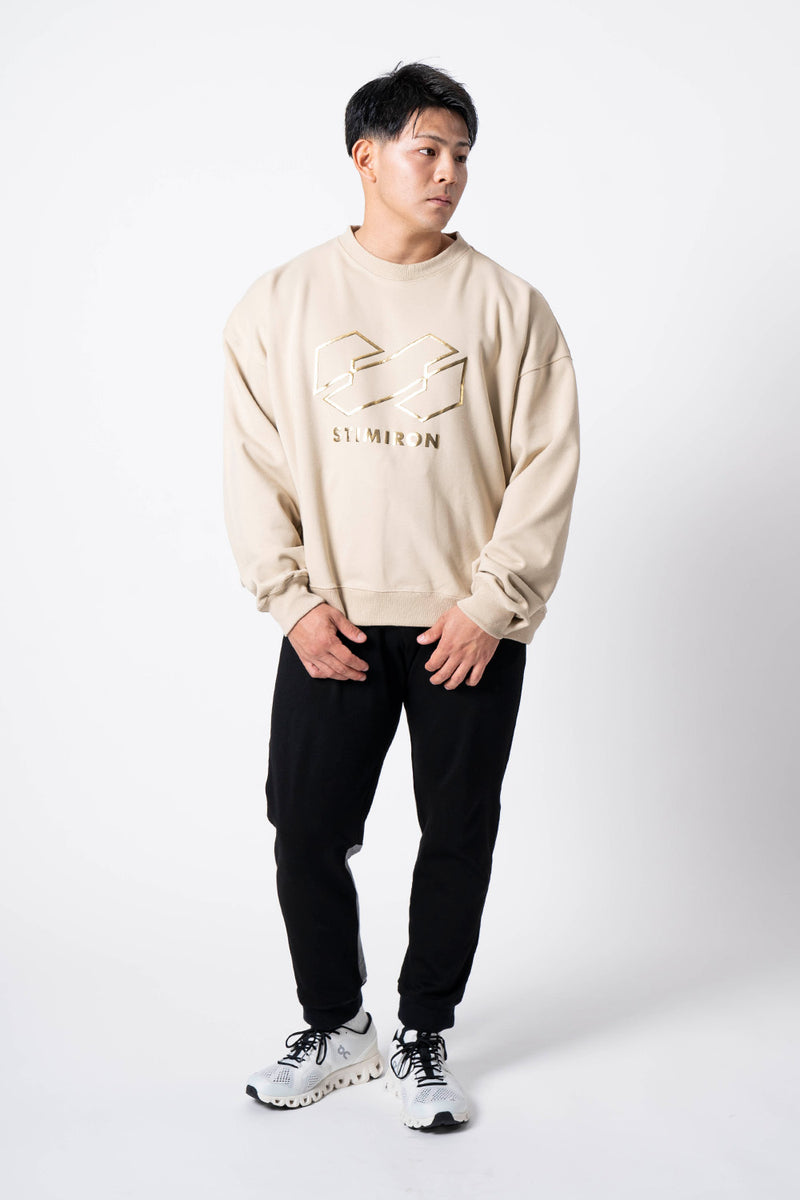 STIMIRON BIG LOGO SWEAT - BEIGE | Hidemasa Yamagishi STIMIRON Official Mail  Order Shop