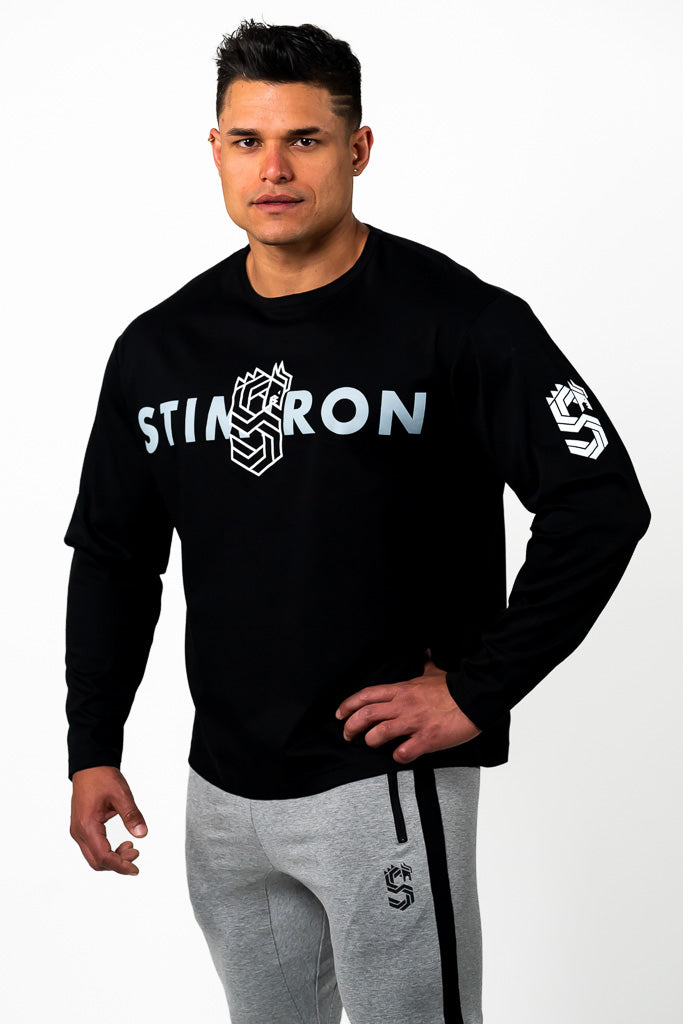 DRAGON LOGO BIG FIT LONG SLEEVES - BLACK – STIMIRON