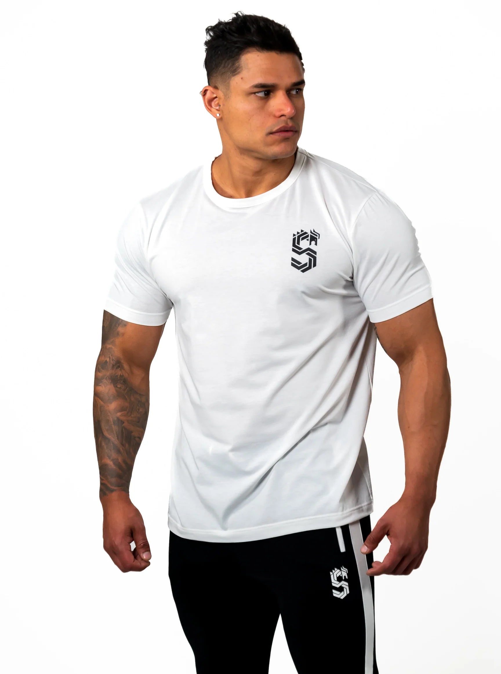 DRAGON REFLECTOR LOGO STANDARD T-SHIRT - WHITE – STIMIRON